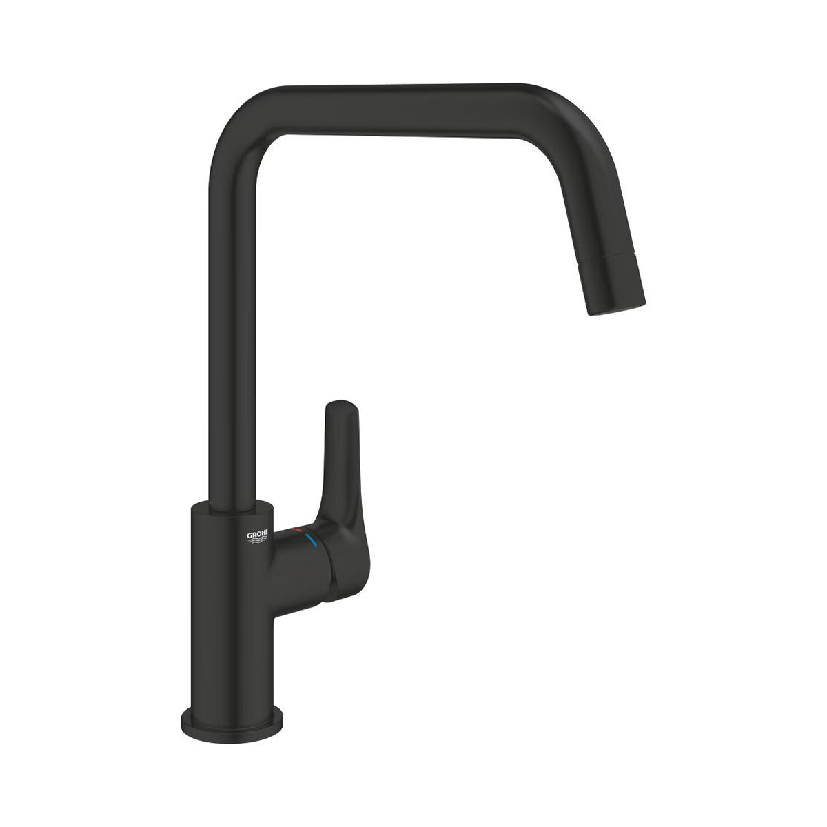 GROHE Eurosmart 305672430 Einhand-Spültischbatterie in Matt Black mit hohem C-Auslauf