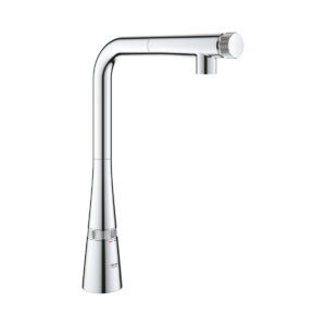 SmartControl Bedienknopf der GROHE Küchenarmatur in Chrom