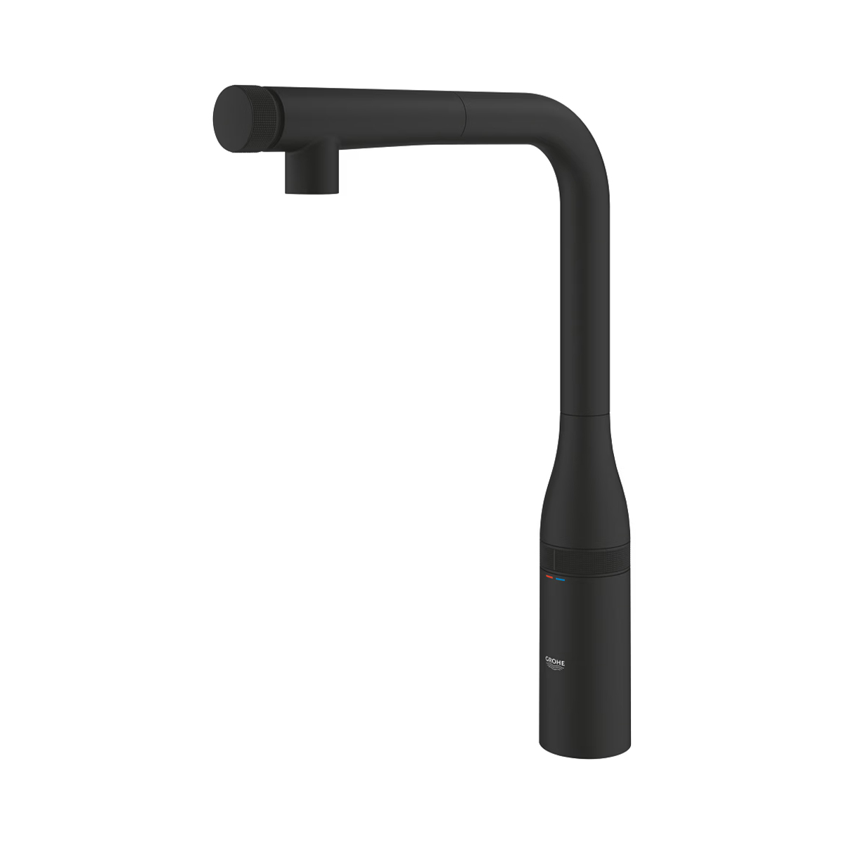 GROHE Essence SmartControl Spültischbatterie 31928KF0 in phantom black mit hohem L-Auslauf