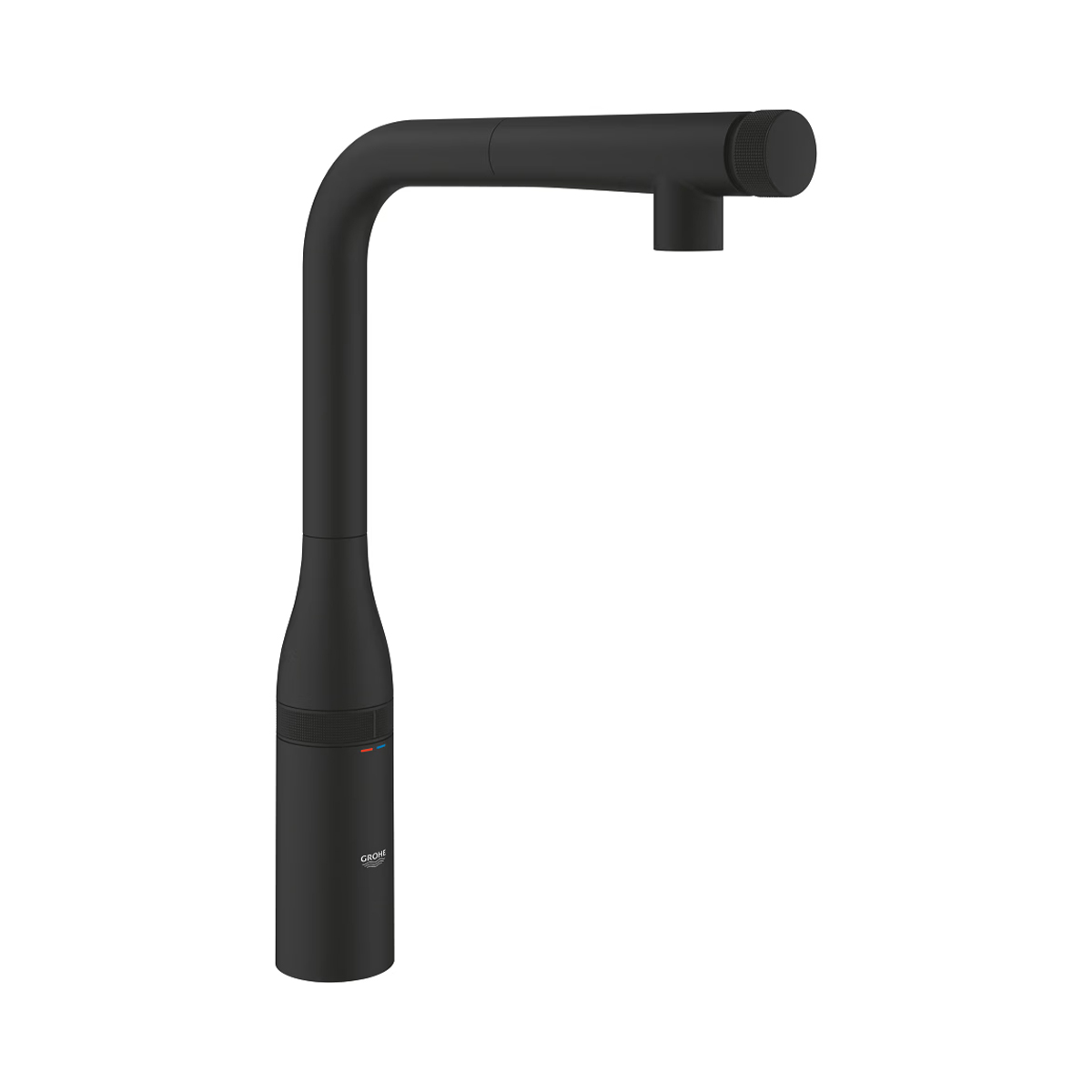 GROHE Essence SmartControl Spültischbatterie 31928KF0 in phantom black mit hohem L-Auslauf