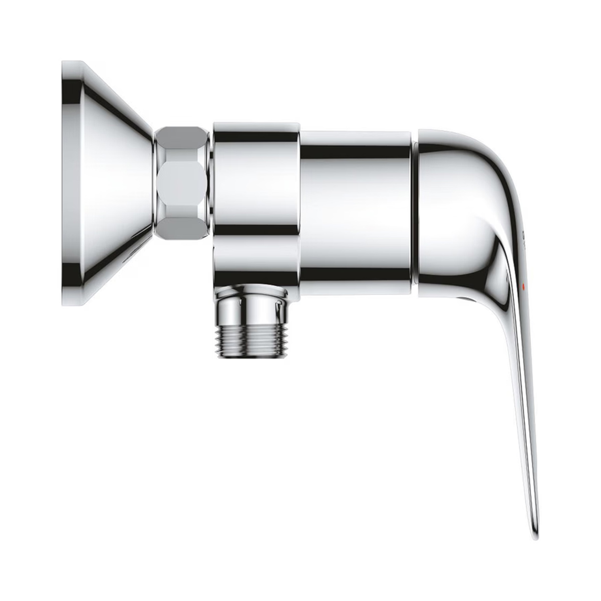 Detailansicht des Metallhebels mit GROHE SilkMove 46-mm-Keramikkartusche