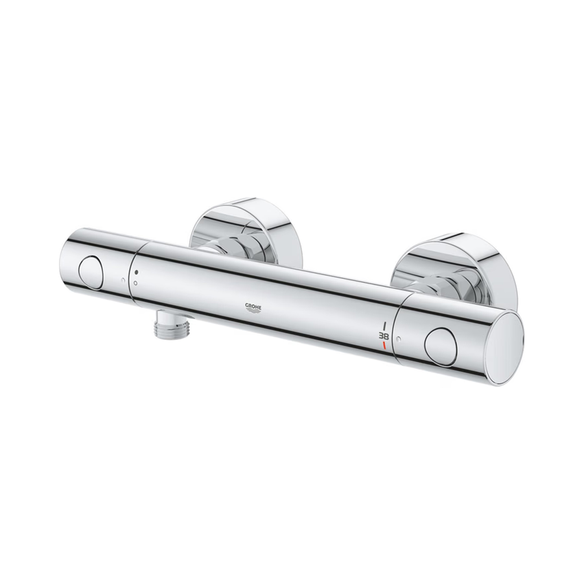 Verchromte GROHE Thermostatarmatur für Wandmontage