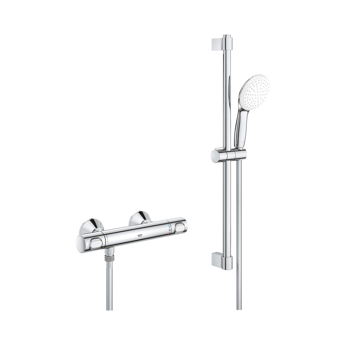 GROHE Grohtherm 500 Thermostat-Brausebatterie 34796001 in Chrom Vorderansicht