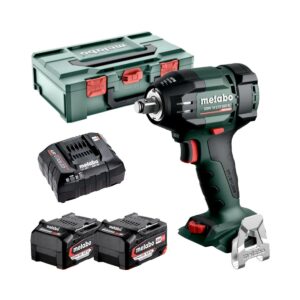 Metabo 18V SSW 18 LTX 550 BL Akku-Drehschlagschrauber mit 2x 5.2 Ah Akkus, Ladegerät und Koffer