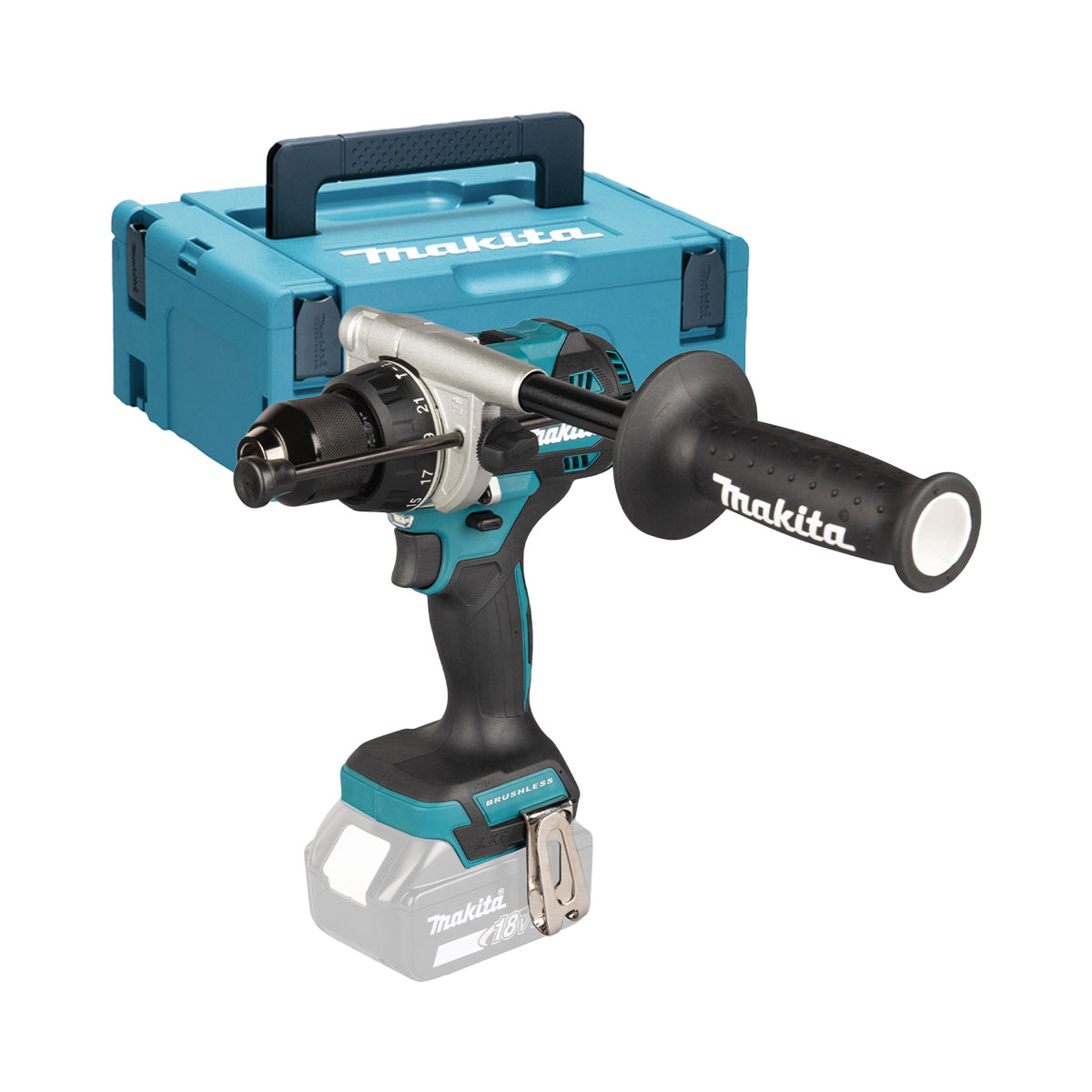 Makita DHP492 Akku-Schlagbohrschrauber mit 13-mm-Schnellspannbohrfutter und LED-Arbeitslicht