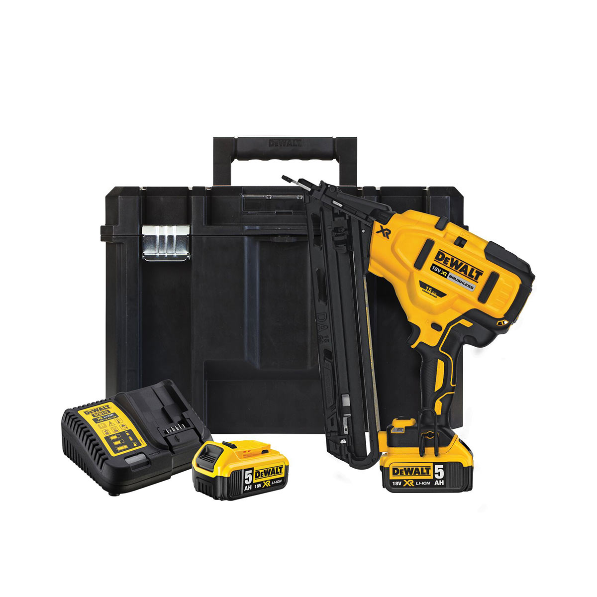 DeWalt DCN650P2-QW 18V Akku-Stauchkopfnagler mit 34-Grad-Magazin