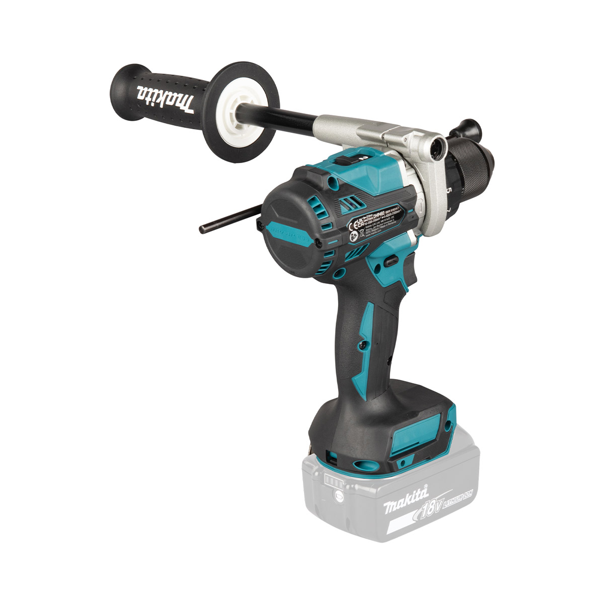 Makita DHP492 Akku-Schlagbohrschrauber mit 13-mm-Schnellspannbohrfutter und LED-Arbeitslicht