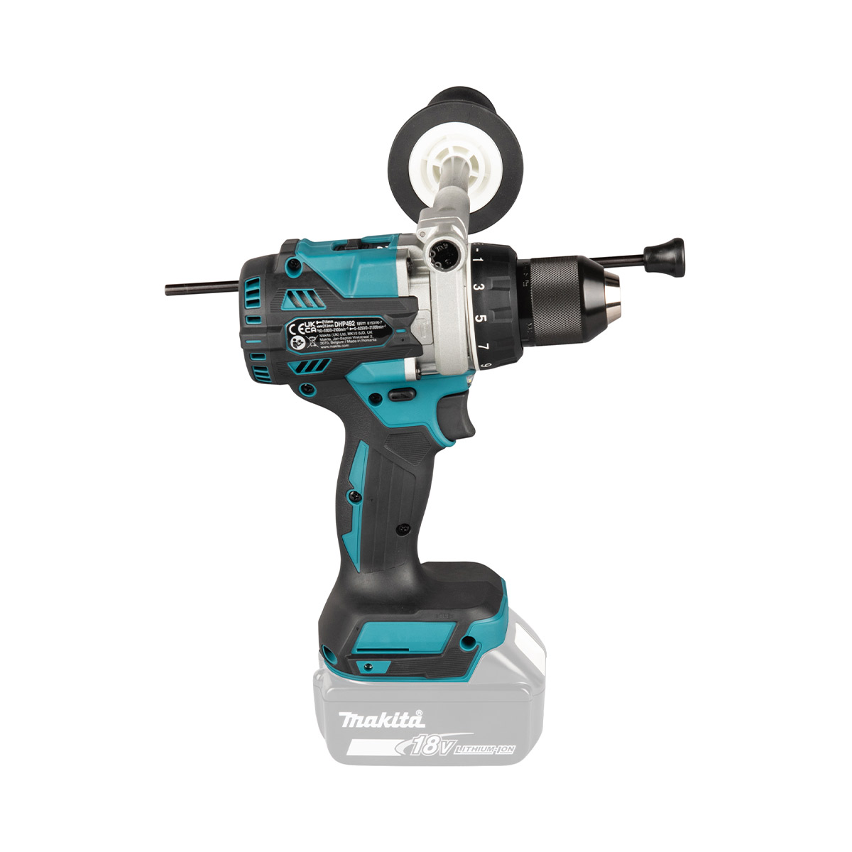 Makita DHP492 Akku-Schlagbohrschrauber mit 13-mm-Schnellspannbohrfutter und LED-Arbeitslicht