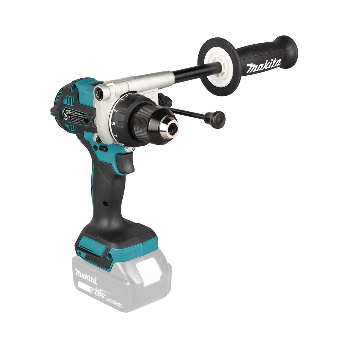 Makita DHP492 Akku-Schlagbohrschrauber mit 13-mm-Schnellspannbohrfutter und LED-Arbeitslicht