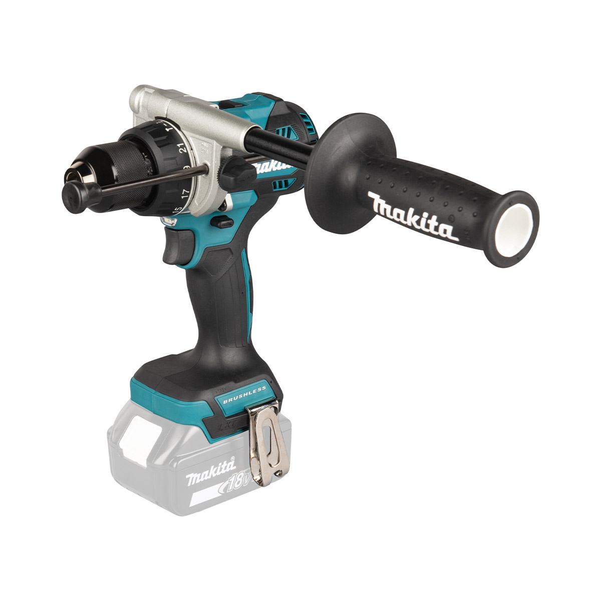 Makita DHP492 Akku-Schlagbohrschrauber mit 13-mm-Schnellspannbohrfutter und LED-Arbeitslicht