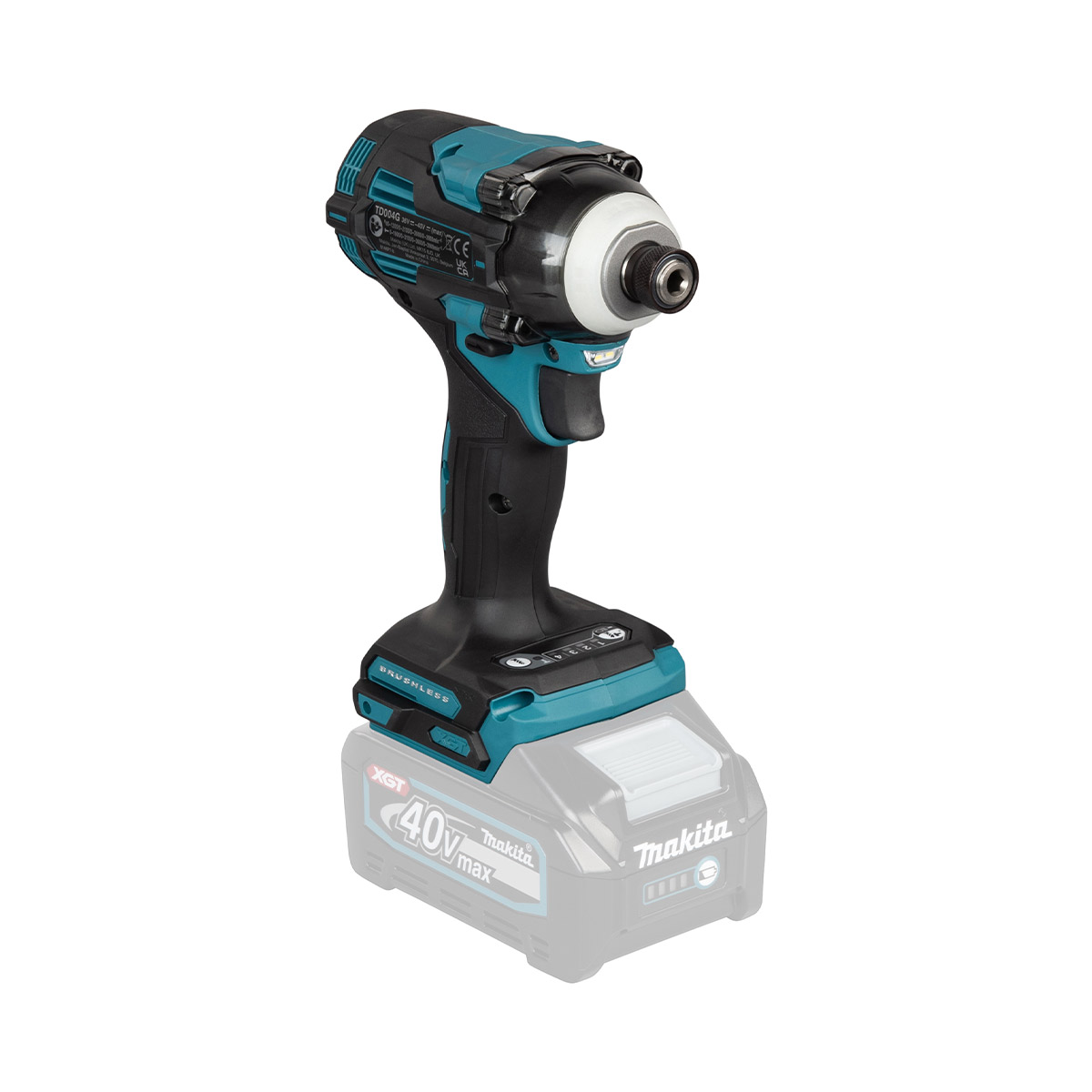 Makita TD004G Akku-Schlagschrauber mit 1/4-Zoll-Bitaufnahme und LED-Arbeitslicht