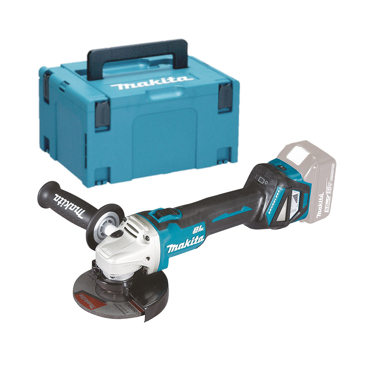 Makita 18V Akku-Winkelschleifer LXT mit Koffer