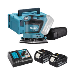 Makita DBO480RTJ 18-V-LXT Akku-Schwingschleifer mit quadratischer Schleifplatte