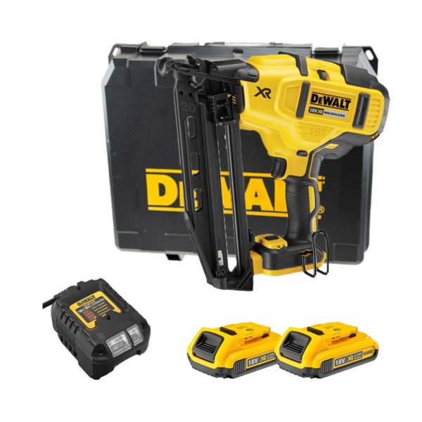 DeWalt 18V bürstenloser 2nd Akku- Fix-Tacker 2x 2Ah Ladegerät und Koffer