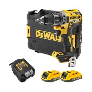 DeWalt 18V bürstenloser Akku-Bohrschrauber mit 2x 2Ah Batterien, Ladegerät und Koffer