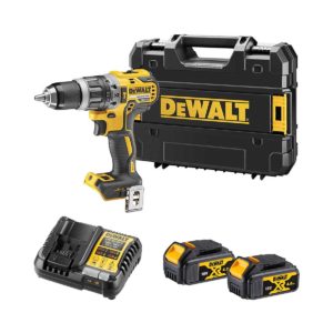 DeWalt 18V XR bürstenloser Akku-Schlagbohrschrauber inkl. 2x 4.0Ah Batterien, Ladegerät und TSTAK Koffer