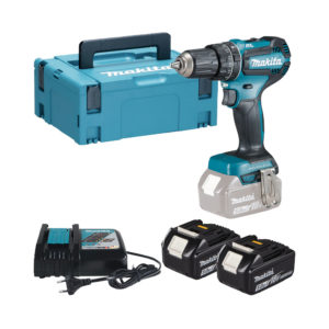 Makita 18V LXT bürstenloser Akku-Schlagbohrschrauber mit 2 x 5Ah Batterien Ladegerät und Koffer