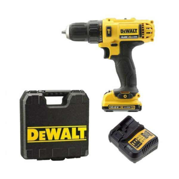 DeWalt DCD716D1 10.8V XR Sub Kompakt Akku-Kombibohrer mit 1x 2Ah Akku Ladegerät und Koffer