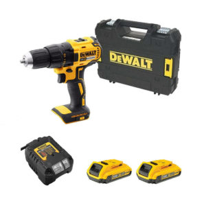 DeWalt 18V XR Bürstenloser Akku-Bohrschrauber mit 2x 2 Ah Akkus, Ladegerät und Koffer