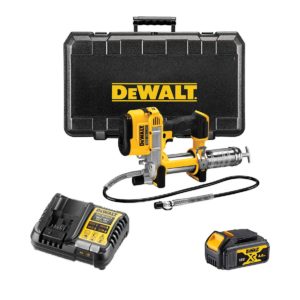 DeWalt 18V XR Li-Ion Akku-Fettpresse mit 1x 4Ah Akku, Ladegerät und Koffer