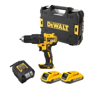 DeWalt 18V Bürstenloser Akku-Bohrschrauber mit 2x 2 Ah Akkus, Ladegerät und Koffer