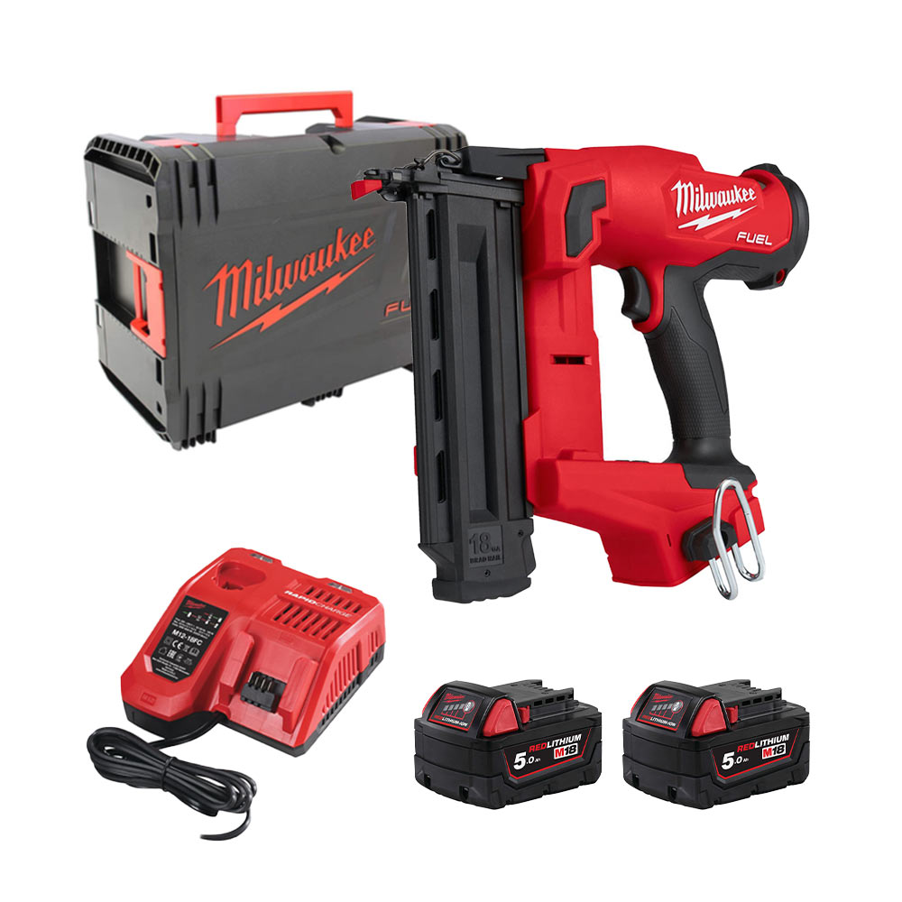 Milwaukee M18FN18GS 502X M18 FUEL B rstenloser Akku Nagler mit 2x