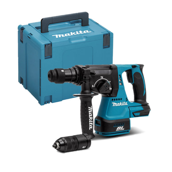 Makita DHR243ZJ 18V Bürstenloser 3-Modus SDS Plus Drehbohrhammer 24 mm mit Schnellwechselfutter mit Koffer