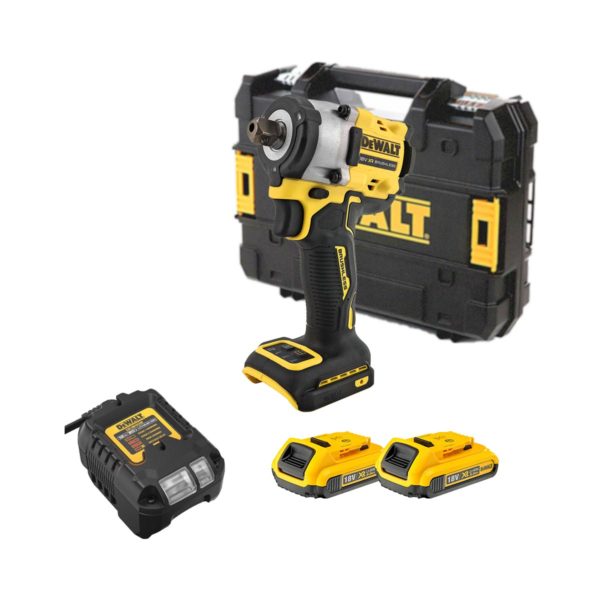 DeWalt 18V Akku-Schlagschrauber 1/2" mit 2x 2Ah Akkus, Ladegerät und Koffer