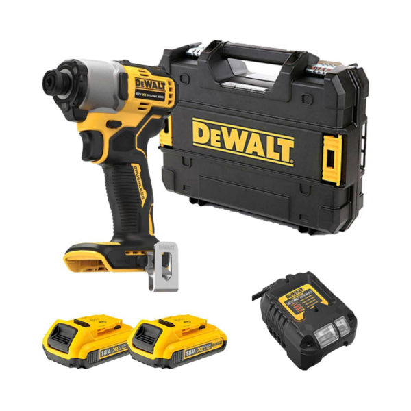 DeWalt 18V 1/4" Akku-Schlagschrauber mit 2x 2Ah Akkus, Ladegerät und Koffer