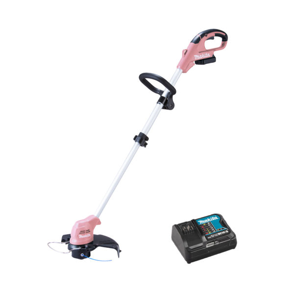 Makita 12V Akku-Rasentrimmer in Pink mit 1x 2Ah Akku und Ladegerät