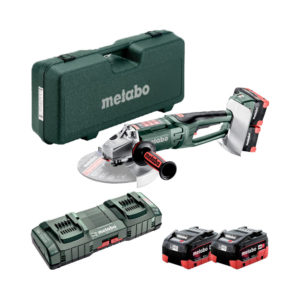 Metabo 18V Akku-Winkelschleifer mit 4x 8Ah Akkus, Ladegerät und Koffer