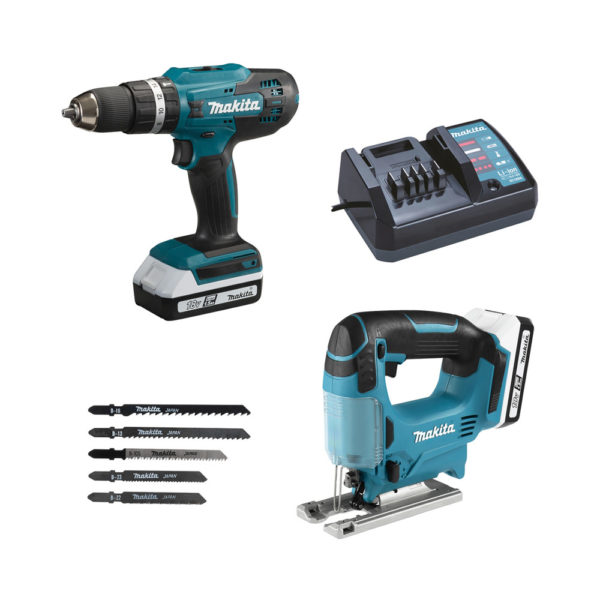 Makita 18V Spezialset G-Serie mit 1,5 Ah Akkus, Ladegerät und Tasche