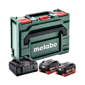 Metabo 18V Basis-Set 2x LiHD 10Ah Akkus, Ladegerät und metaBOX