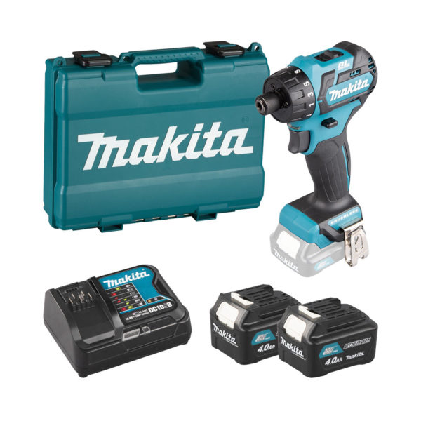 Makita 12V Akku-Bohrschrauber CXT mit 2x 4,0 Ah Akkus, Schnellladegerät und Transportkoffer