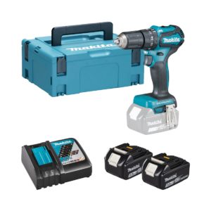 Makita 18V Akku-Schlagbohrschrauber LXT mit 2x 5 Ah Akkus, Ladegerät und Koffer