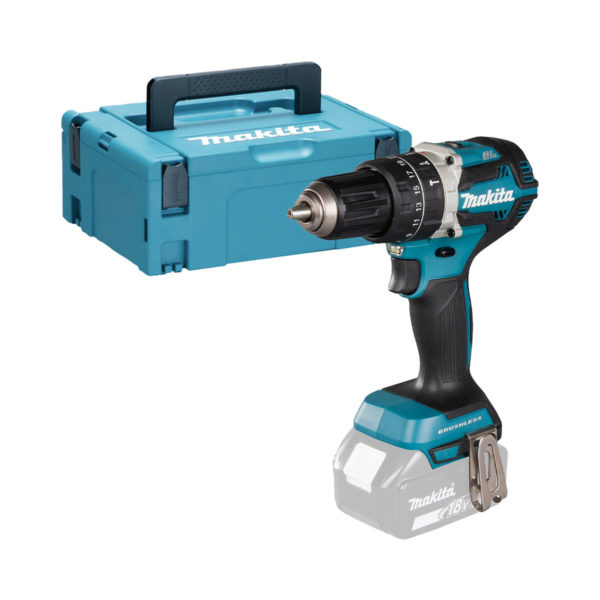 Makita 18V LXT 2-Gang Bürstenloser Akku-Kombibohrer mit Koffer