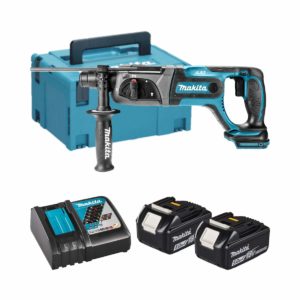 Makita 18V Akku-Bohrhammer LXT mit 2x 5 Ah Akkus, Ladegerät und Koffer