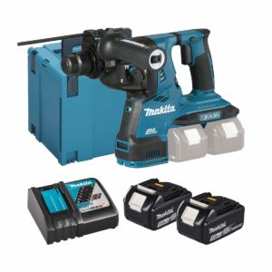 Makita 2x 18V Bürstenloser Akku-Bohrhammer LXT mit 2x 5 Ah Akkus, Ladegerät und Koffer