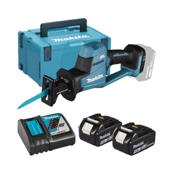 Makita 18V Akku-Reciprosäge LXT mit 2x 5 Ah Akkus, Ladegerät und Koffer