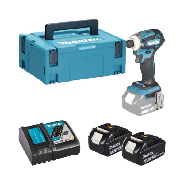 Makita 18V Akku-Schlagschrauber LXT mit 2x 5 Ah Akkus, Ladegerät und Koffer