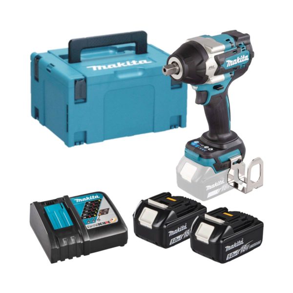 Makita 18V Akku-Schlagschrauber mit 2x 5 Ah Akkus, Ladegerät und Koffer