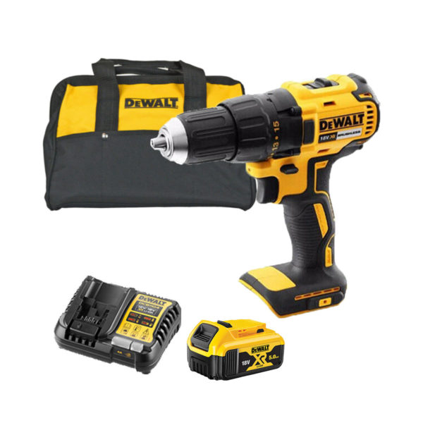 DeWalt 18V Akku-Bohrschrauber mit 1x 5 Ah Akku, Ladegerät und Tasche