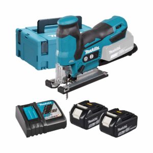 Makita 18V Akku-Pendelhubstichsäge mit 2x 5 Ah Akkus, Ladegerät und Koffer