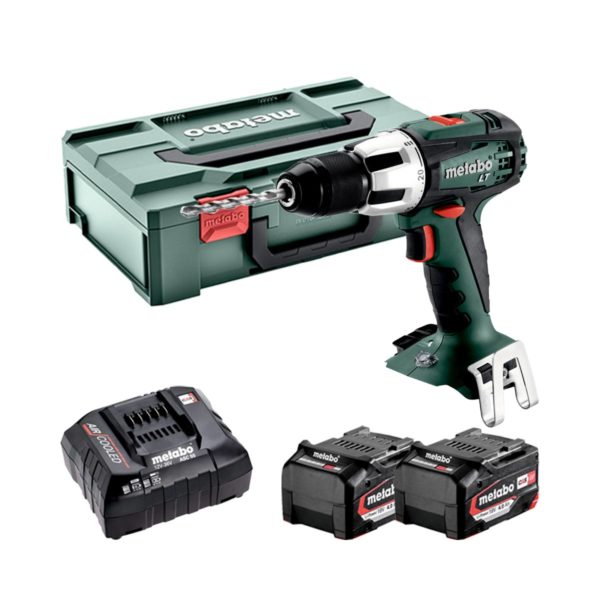 Metabo 18V SB 18 LT Akku-Schlagbohrschrauber mit 2x 4 Ah Akkus, Ladegerät und Koffer