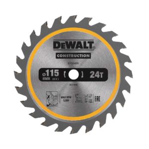 DeWalt Construction Circ Saw Blade Cordless - Framing 115mm 24T