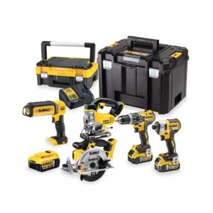 Dewalt 18v Kombopack 5-tlg. mit 3x 5 Ah Akkus, Ladegerät und 2x Koffer